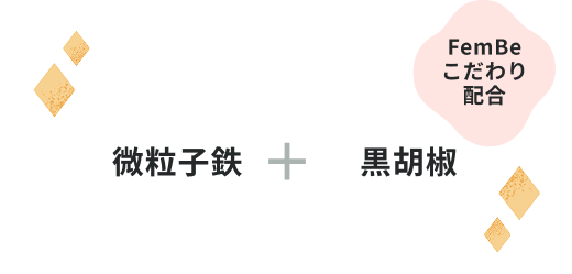 FemBeこだわり配合 微粒子鉄＋黒胡椒